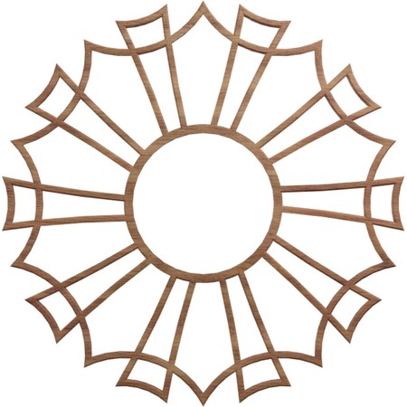 Ekena Millwork Augustus Wood Fretwork Pierced Ceiling Medallion, Walnut, 20"OD x 7"ID x 1/4"T CMWP20X20X0250AUWA